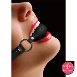 LBP - LRP Associes Bâillon Boule Gag Strap Noir 7 LBP - LRP Associes Bâillon Boule Gag Strap Noir -Poppers Soldes baillon boule gag strap noir 2