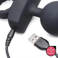 LBP - LRP Associes Boules Anales Vibrantes 21x Dark Rattler 40 X 4.5cm -Poppers Soldes boules anales vibrantes 21x dark rattler 40 x 45cm 3