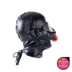 LBP - LRP Associes Cagoule SM Avec Bâillon Et Masque Subfull Noire -Poppers Soldes cagoule sm avec baillon et masque subfull noire 3
