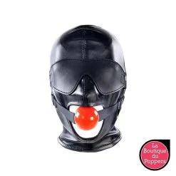 LBP - LRP Associes Cagoule SM Avec Bâillon Et Masque Subfull Noire -Poppers Soldes cagoule sm avec baillon et masque subfull noire 4