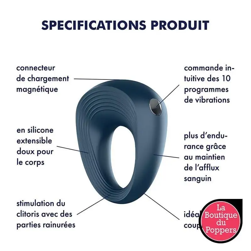 LBP - LRP Associes Cockring Vibrant Satisfyer Plus 2.5cm 2 LBP - LRP Associes Cockring Vibrant Satisfyer Plus 2.5cm – Image 2