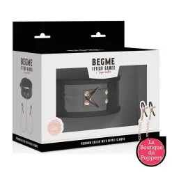LBP - LRP Associes Collier Avec Pince-tétons Begme Noir 8 LBP - LRP Associes Collier Avec Pince-tétons Begme Noir -Poppers Soldes collier avec pince tetons begme noir 2