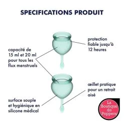 LBP - LRP Associes Coupes Menstruelles Feel Good X2 Transparentes -Poppers Soldes coupes menstruelles feel good x2 transparentes 1
