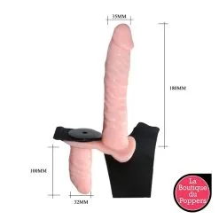 LBP - LRP Associes Double Gode Ceinture Vibrant Passionate 16 X 3.5 Cm -Poppers Soldes double gode ceinture vibrant passionate 16 x 35 cm 3