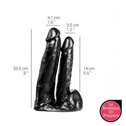 LBP - LRP Associes Double Golde Dildorama Noir 18x4cm -Poppers Soldes double golde dildorama noir 18x4cm 2