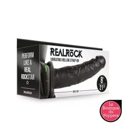 LBP - LRP Associes Gode Ceinture Vibrant Hollow Vibe RealRock 20 X 4.5cm Noir -Poppers Soldes gode ceinture vibrant hollow vibe realrock 20 x 45cm noir 3