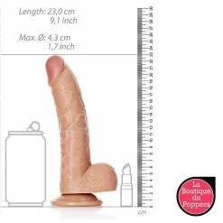 LBP - LRP Associes Gode Réaliste Curved RealRock 17 X 4.3cm Latino -Poppers Soldes gode realiste curved realrock 17 x 43cm latino 2