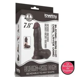 LBP - LRP Associes Gode Sliding Skin 15 X 4.5cm Marron -Poppers Soldes gode sliding skin 15 x 45cm marron 5