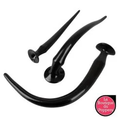 LBP - LRP Associes Kit 3 Plugs Longs Flex Plug Noirs 7 LBP - LRP Associes Kit 3 Plugs Longs Flex Plug Noirs -Poppers Soldes kit 3 plugs longs flex plug noirs 2