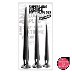 LBP - LRP Associes Kit 3 Plugs Longs Flex Plug Noirs 8 LBP - LRP Associes Kit 3 Plugs Longs Flex Plug Noirs -Poppers Soldes kit 3 plugs longs flex plug noirs 3