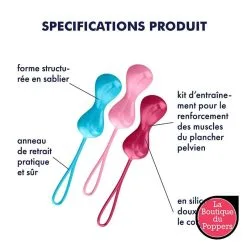 LBP - LRP Associes Kit De 3 Boules De Geisha - 3.4 Cm Satisfyer 8 LBP - LRP Associes Kit De 3 Boules De Geisha - 3.4 Cm Satisfyer -Poppers Soldes kit de 3 boules de geisha 34 cm 2