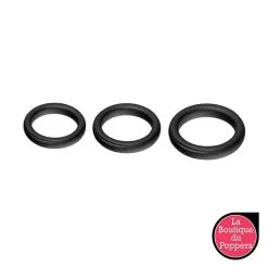 LBP - LRP Associes Lot De 3 Cockring Silicone Set Ring Noirs -Poppers Soldes lot de 3 cockring silicone set ring noirs 2