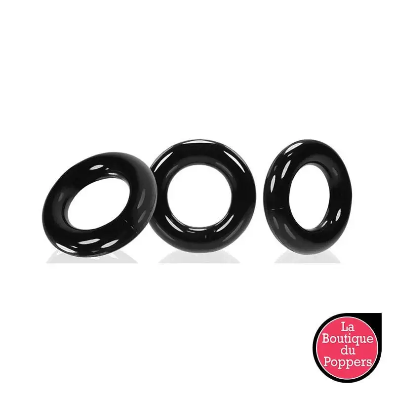 LBP - LRP Associes Lot De 3 Cockrings Willy Rings Noir 2 LBP - LRP Associes Lot De 3 Cockrings Willy Rings Noir – Image 2