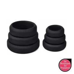 LBP - LRP Associes Lot De 6 Cockrings Silicone Hyperion Noir