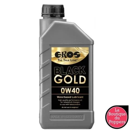 LBP - LRP Associes Lubrifiant Eau Eros Black Gold 1 Litre 0W40 -Poppers Soldes lubrifiant eau eros black gold 1 litre 0w40