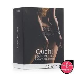 LBP - LRP Associes Menottes De Poignets Cuffs Ouch Noires -Poppers Soldes menottes de poignets cuffs ouch noires 2